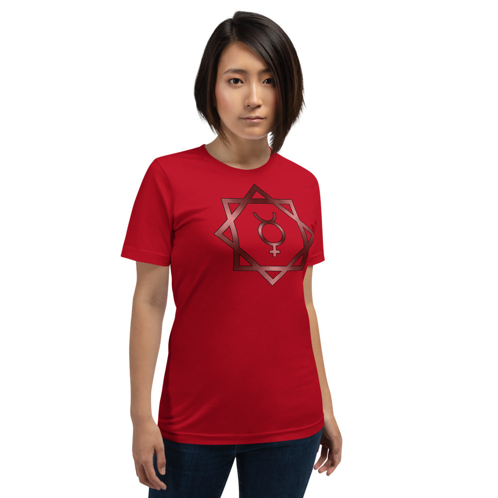Metallic Zodiac Double-Box - Crimson Mercury - Short-sleeve unisex t-shirt