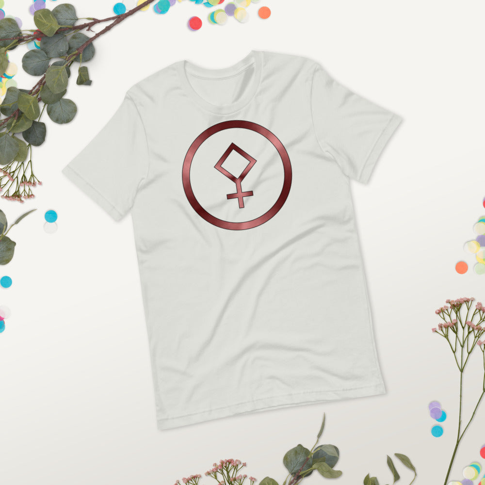 Metallic Zodiac Circle - Crimson Pallas - Short-sleeve unisex t-shirt