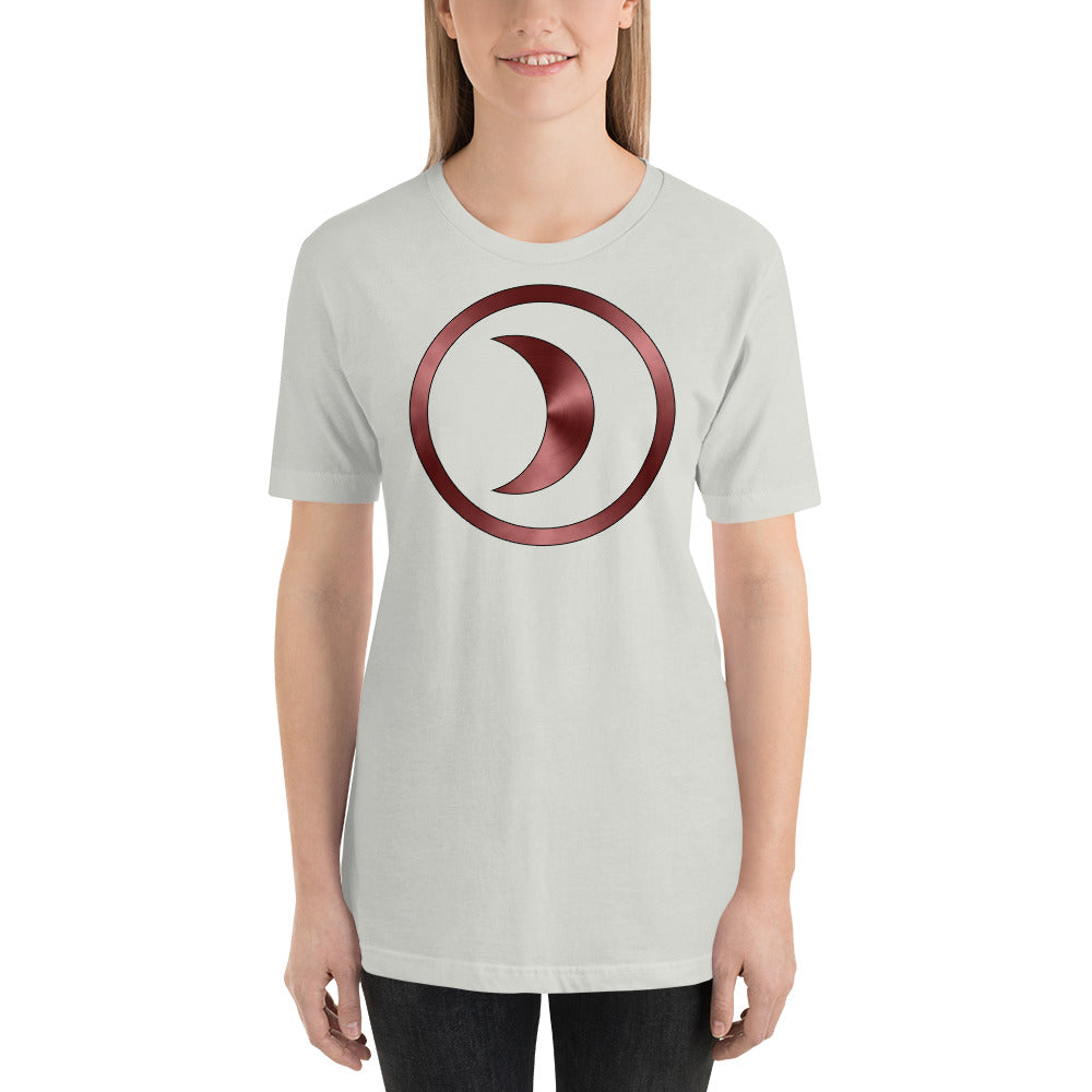 Metallic Zodiac Circle - Crimson Moon - Short-sleeve unisex t-shirt