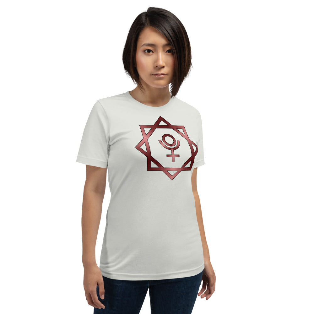 Metallic Zodiac Double-Box - Crimson Pluto - Short-sleeve unisex t-shirt