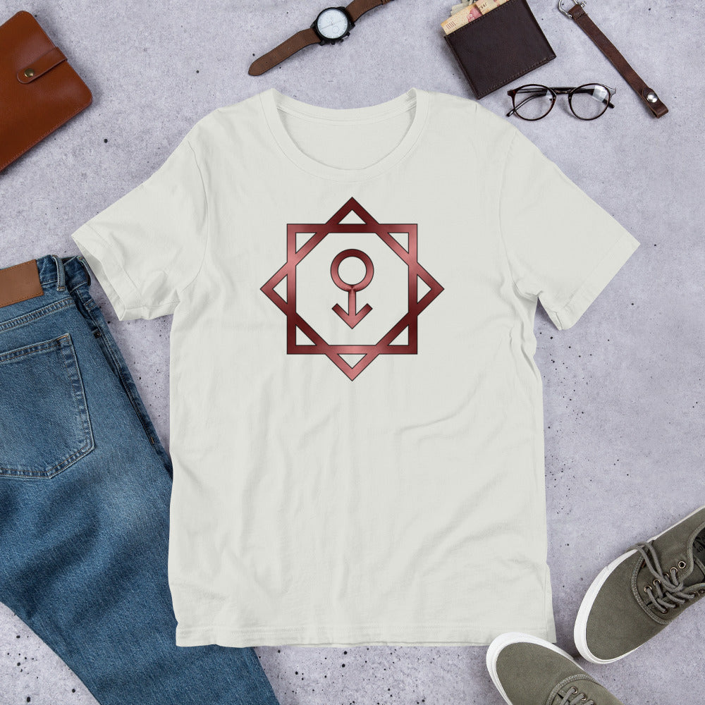 Metallic Zodiac Double-Box - Crimson Eris - Short-sleeve unisex t-shirt