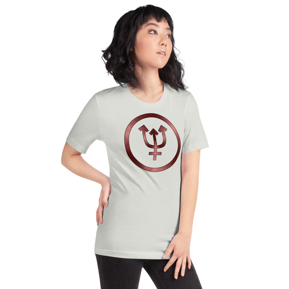 Metallic Zodiac Circle - Crimson Neptune - Short-sleeve unisex t-shirt