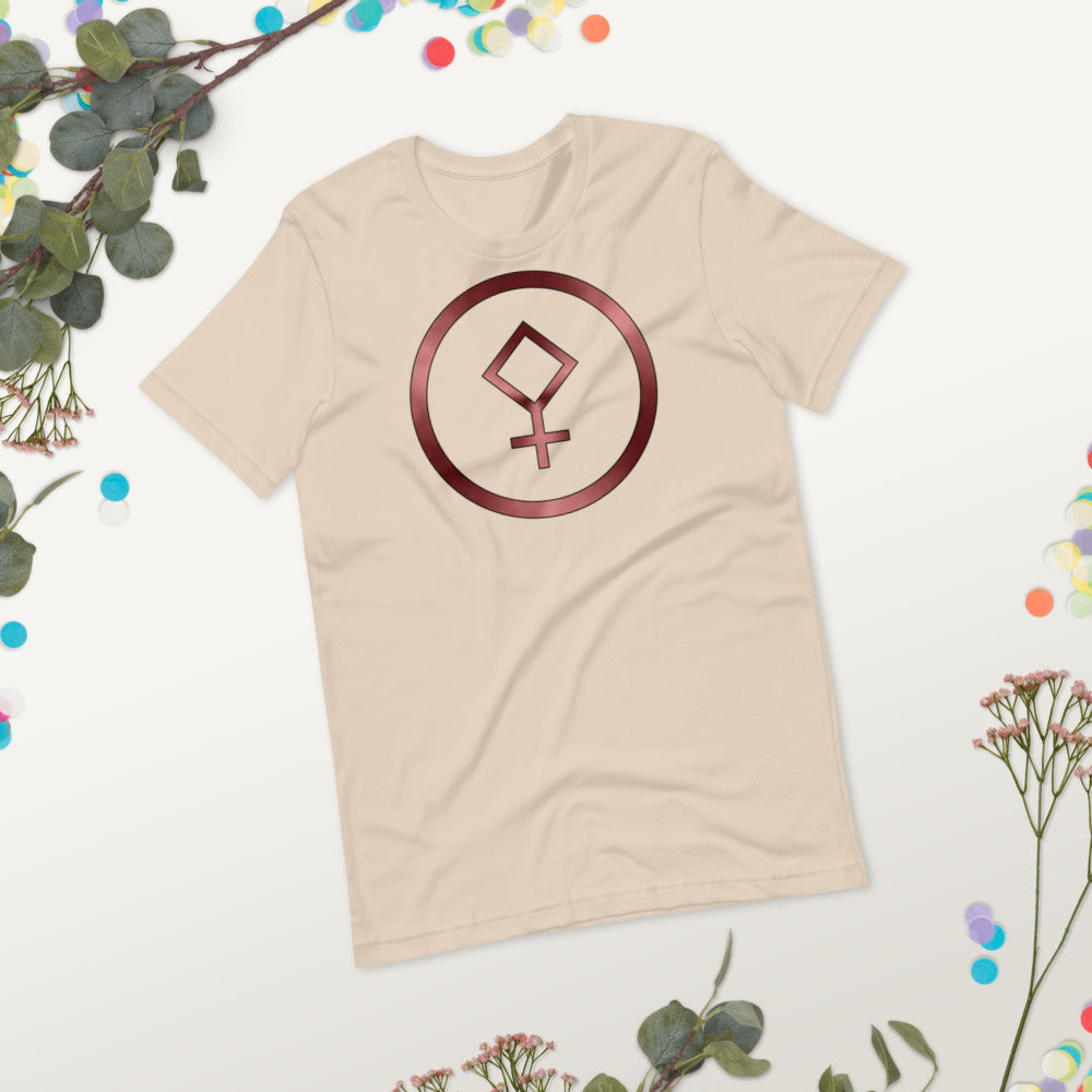 Metallic Zodiac Circle - Crimson Pallas - Short-sleeve unisex t-shirt