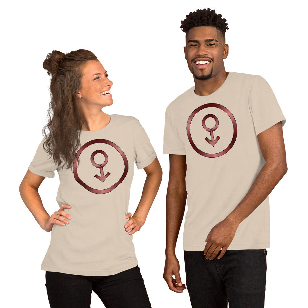 Metallic Zodiac Circle - Crimson Eris - Short-sleeve unisex t-shirt
