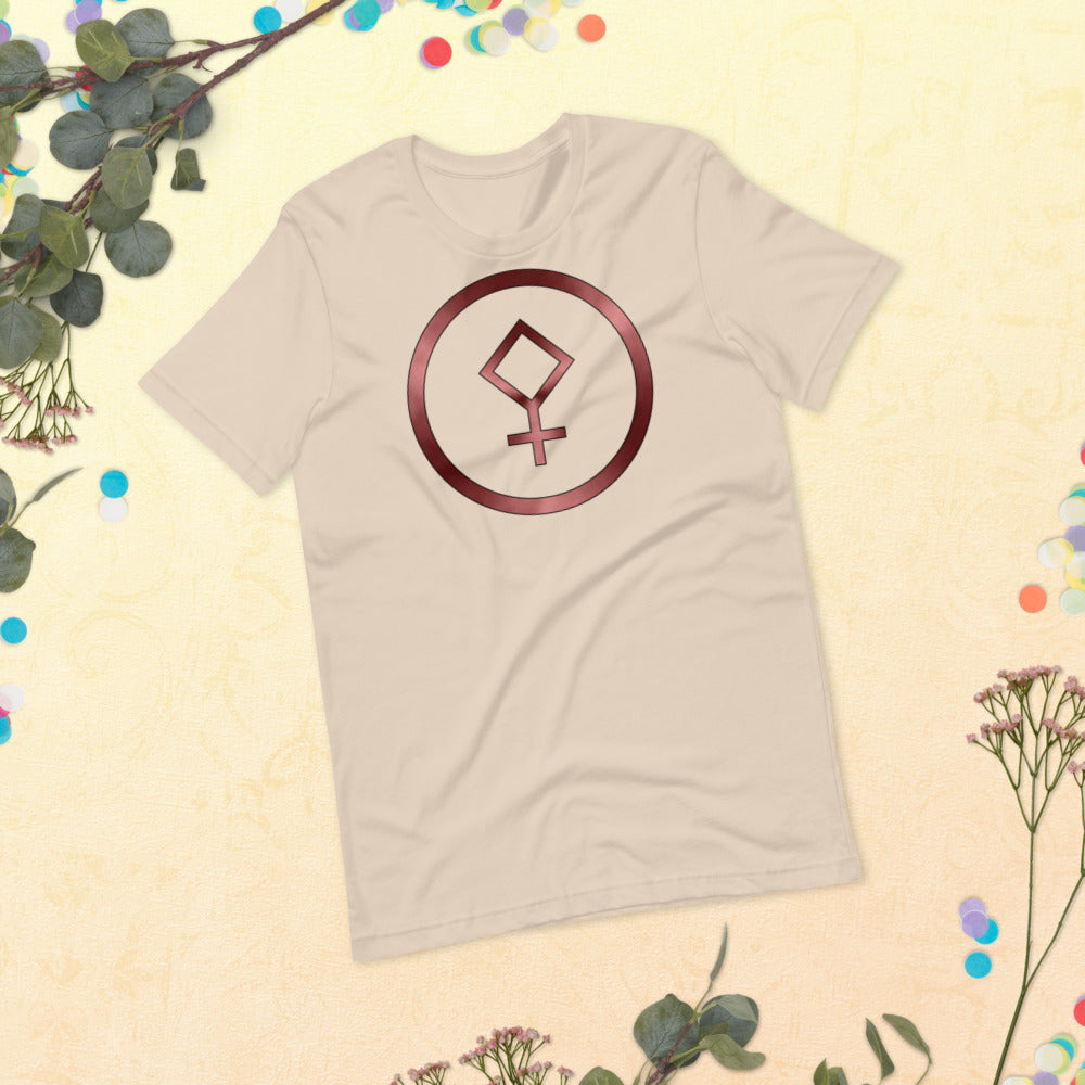 Metallic Zodiac Circle - Crimson Pallas - Short-sleeve unisex t-shirt