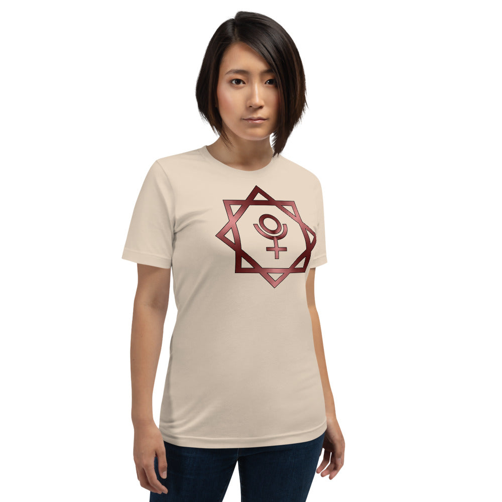 Metallic Zodiac Double-Box - Crimson Pluto - Short-sleeve unisex t-shirt