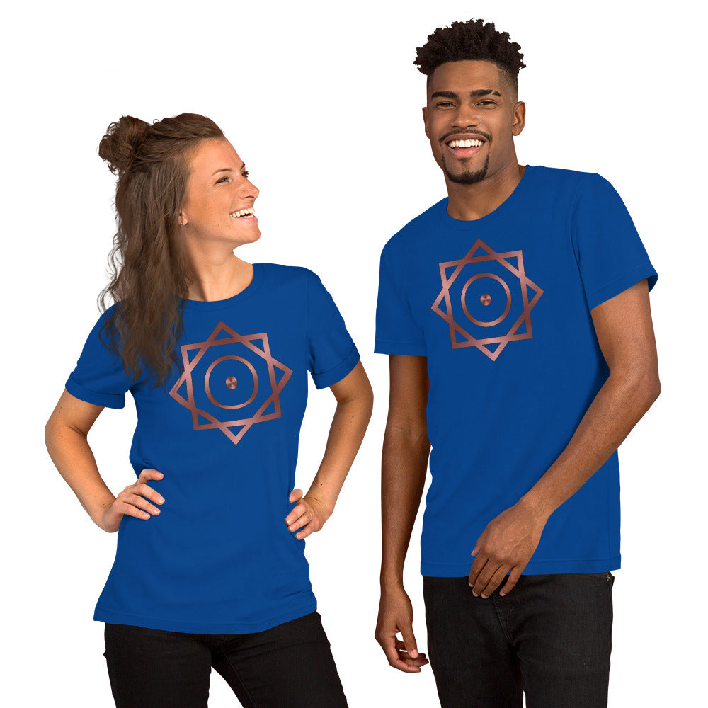 Metallic Zodiac Double-Box - Crimson Sun - Short-sleeve unisex t-shirt