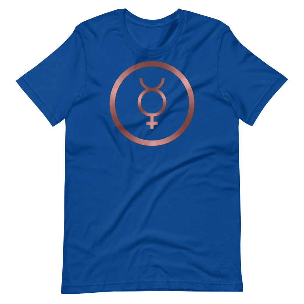 Metallic Zodiac Circle - Crimson Mercury - Short-sleeve unisex t-shirt