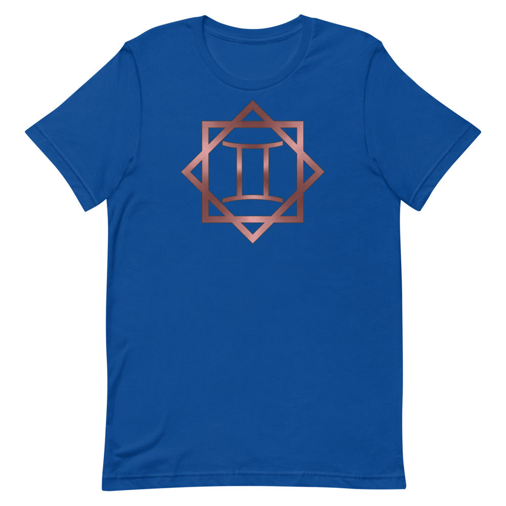 Metallic Zodiac Double-Box - Crimson Gemini - Short-sleeve unisex t-shirt