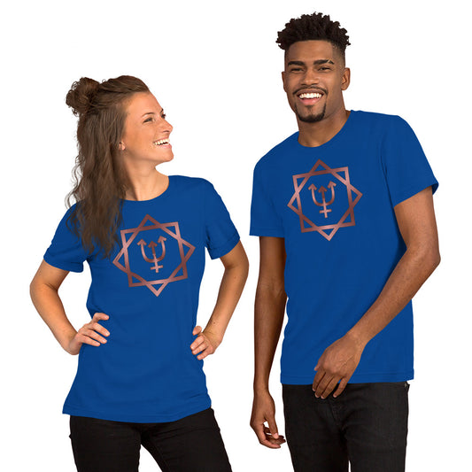 Metallic Zodiac Double-Box - Crimson Neptune - Short-sleeve unisex t-shirt