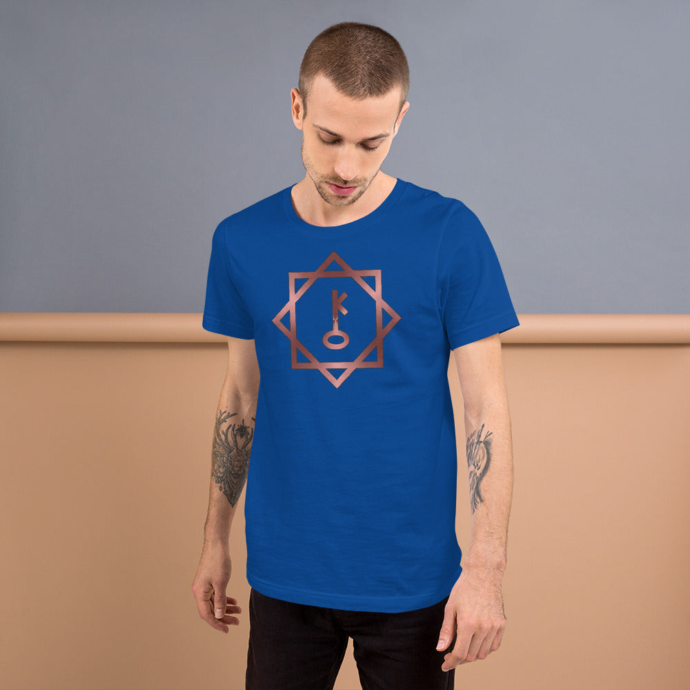 Metallic Zodiac Double-Box - Crimson Chiron - Short-sleeve unisex t-shirt