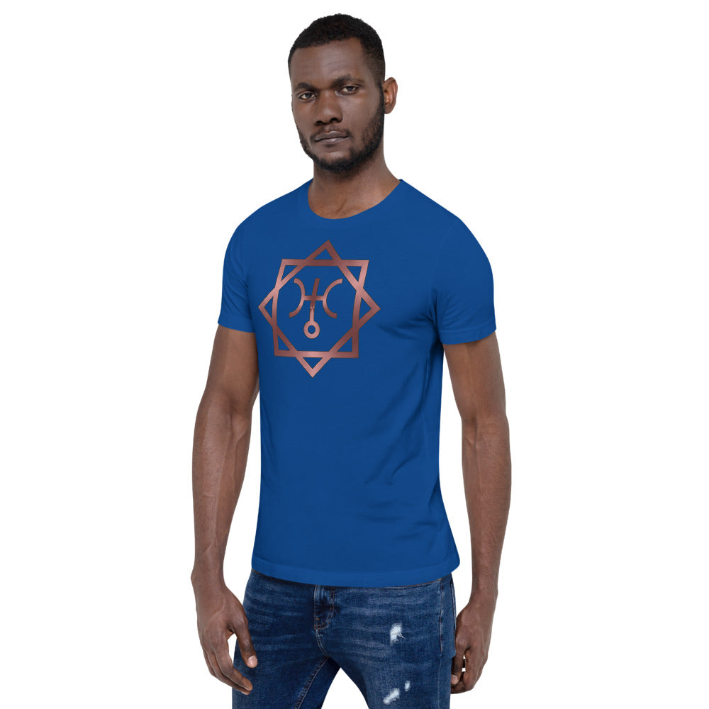 Metallic Zodiac Double-Box - Crimson Uranus - Short-sleeve unisex t-shirt