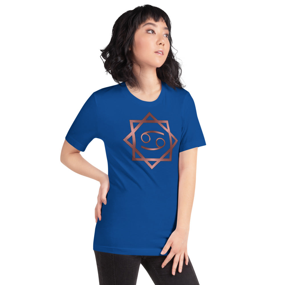 Metallic Zodiac Double-Box - Crimson Cancer - Short-sleeve unisex t-shirt