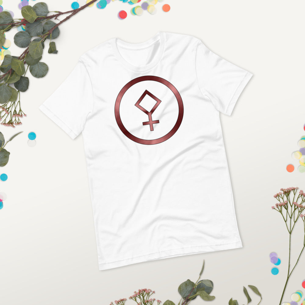 Metallic Zodiac Circle - Crimson Pallas - Short-sleeve unisex t-shirt