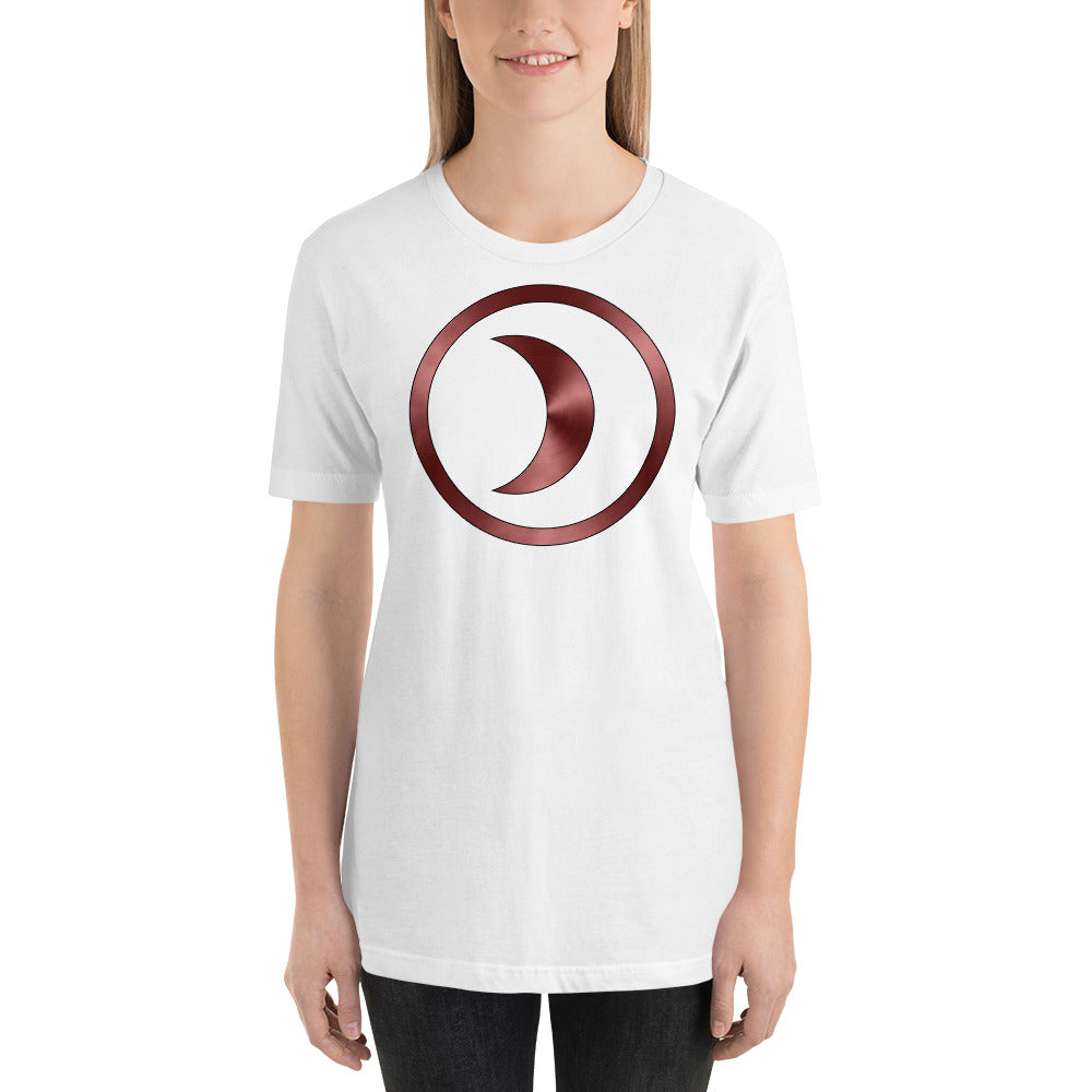 Metallic Zodiac Circle - Crimson Moon - Short-sleeve unisex t-shirt