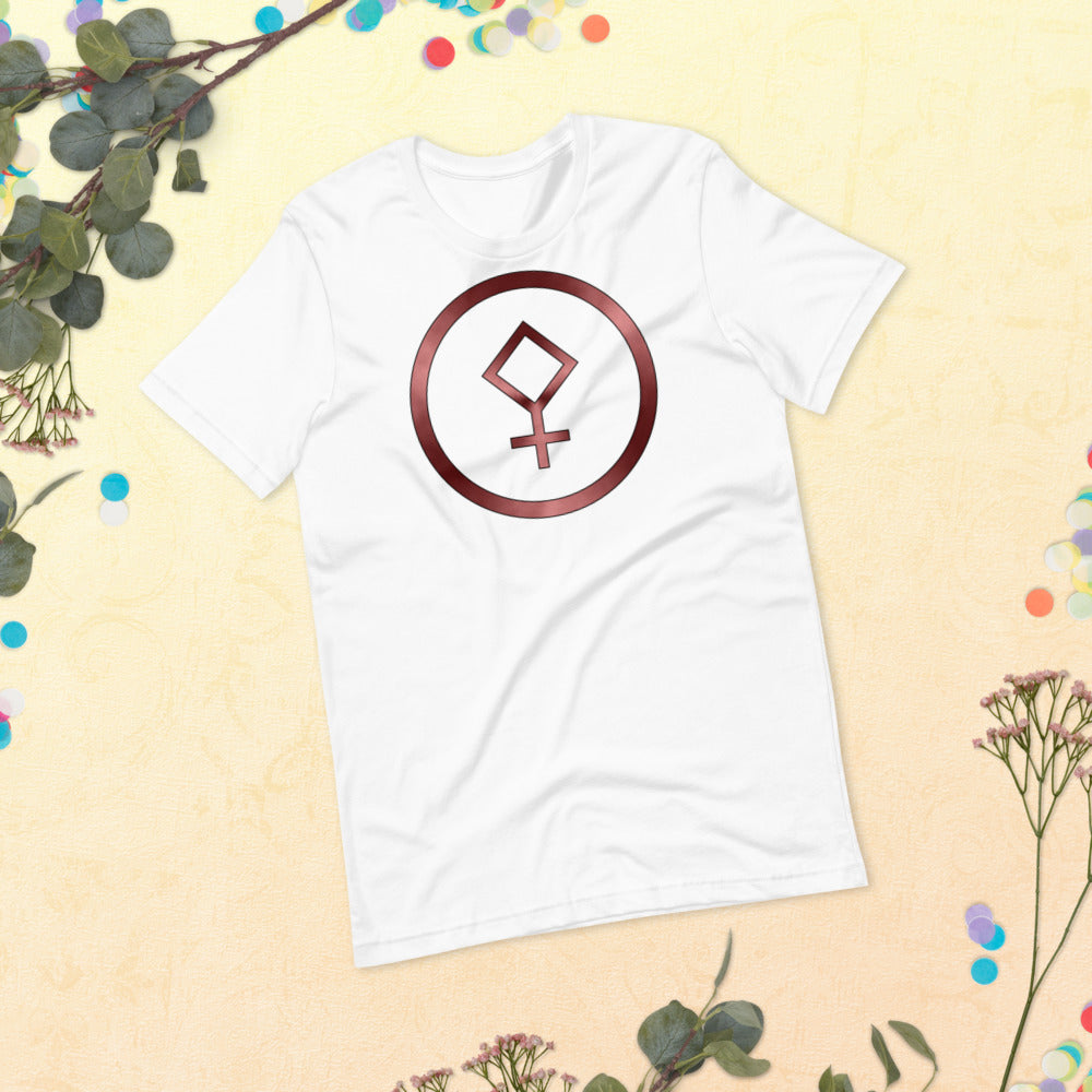 Metallic Zodiac Circle - Crimson Pallas - Short-sleeve unisex t-shirt