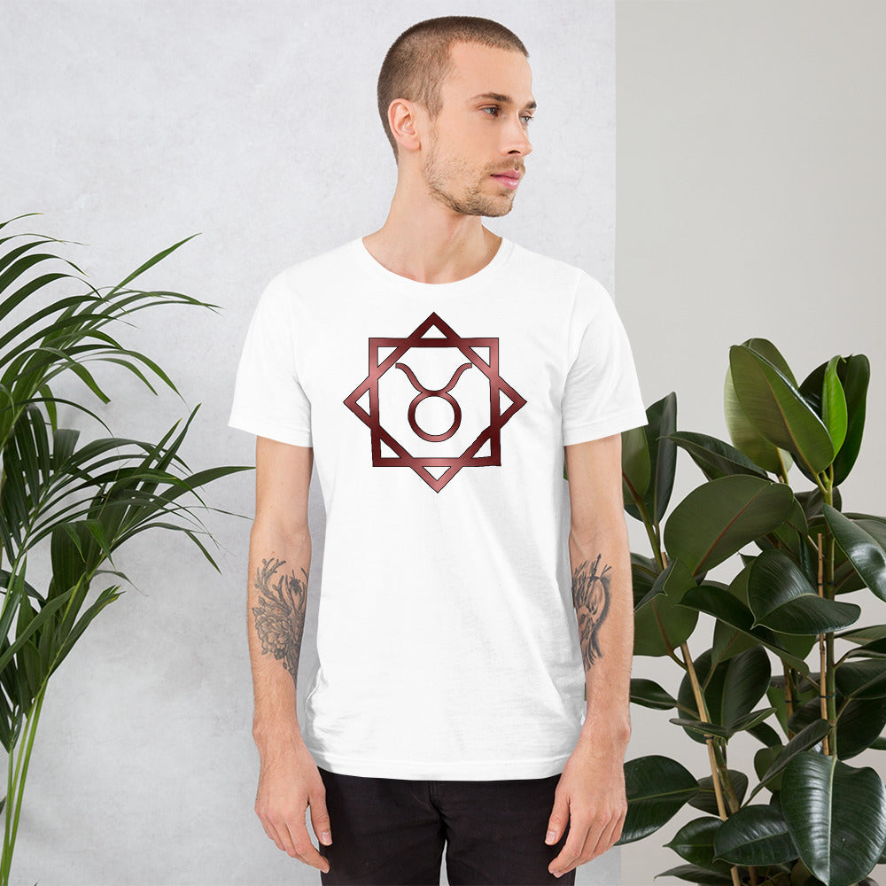 Metallic Zodiac Double-Box - Crimson Taurus - Short-sleeve unisex t-shirt