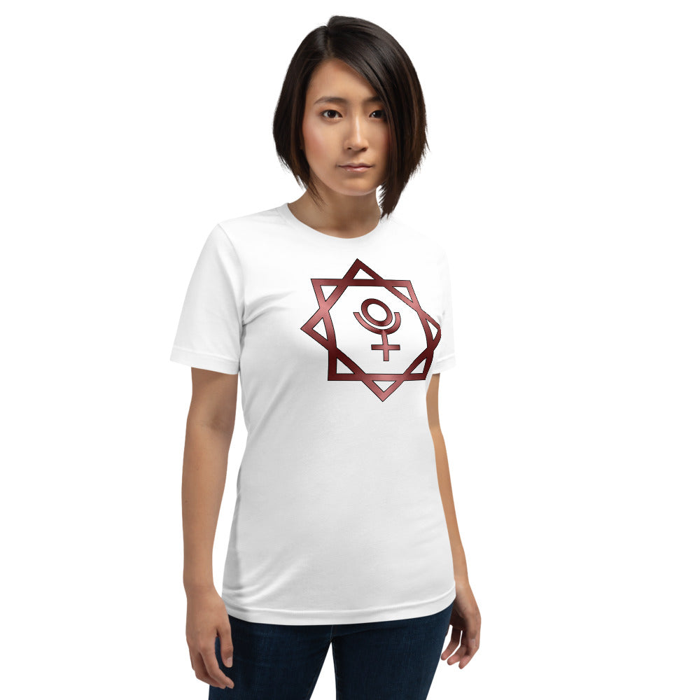 Metallic Zodiac Double-Box - Crimson Pluto - Short-sleeve unisex t-shirt