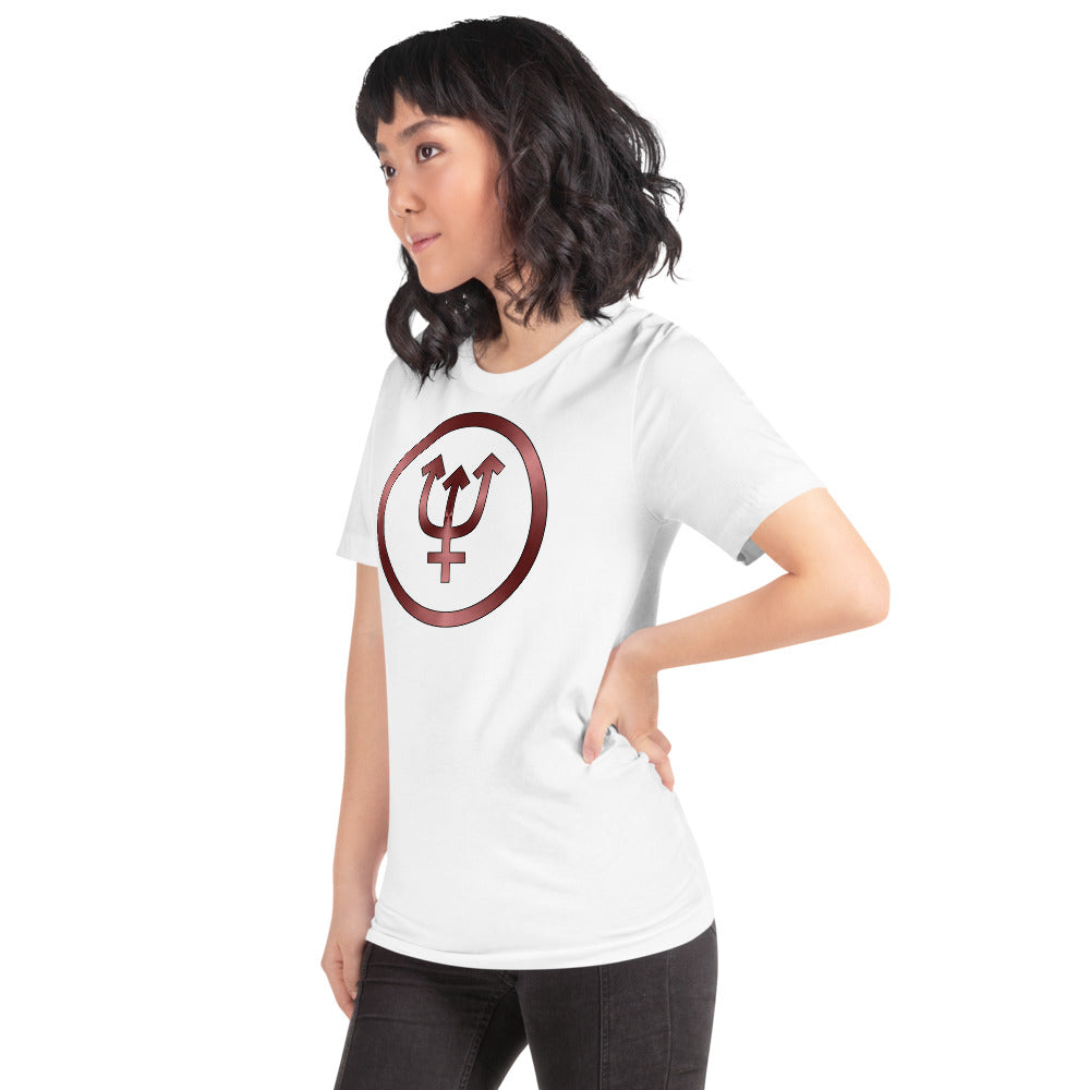Metallic Zodiac Circle - Crimson Neptune - Short-sleeve unisex t-shirt
