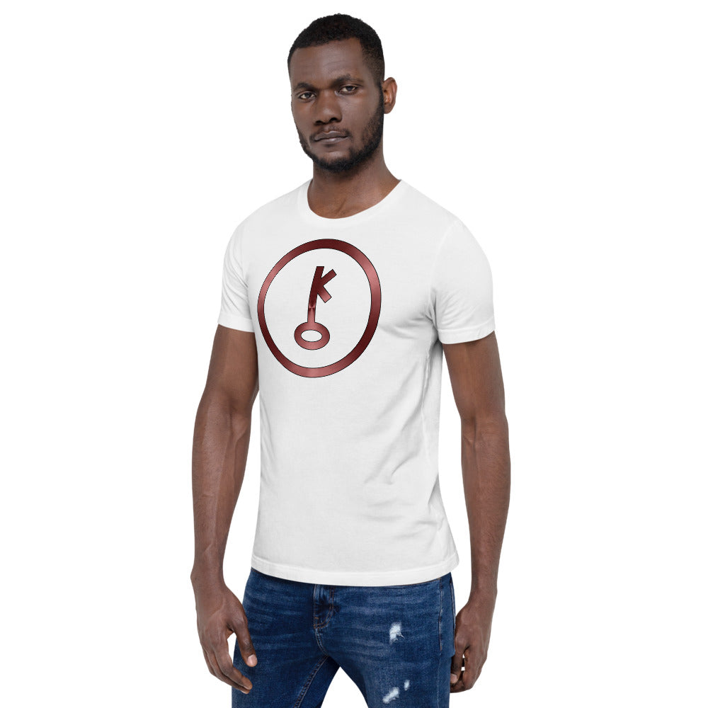 Metallic Zodiac Circle - Crimson Chiron - Short-sleeve unisex t-shirt