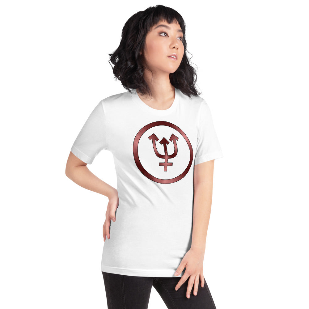 Metallic Zodiac Circle - Crimson Neptune - Short-sleeve unisex t-shirt