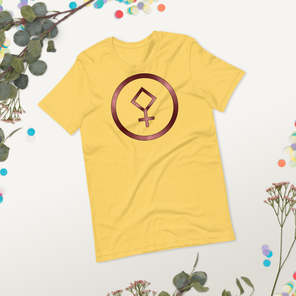 Metallic Zodiac Circle - Crimson Pallas - Short-sleeve unisex t-shirt