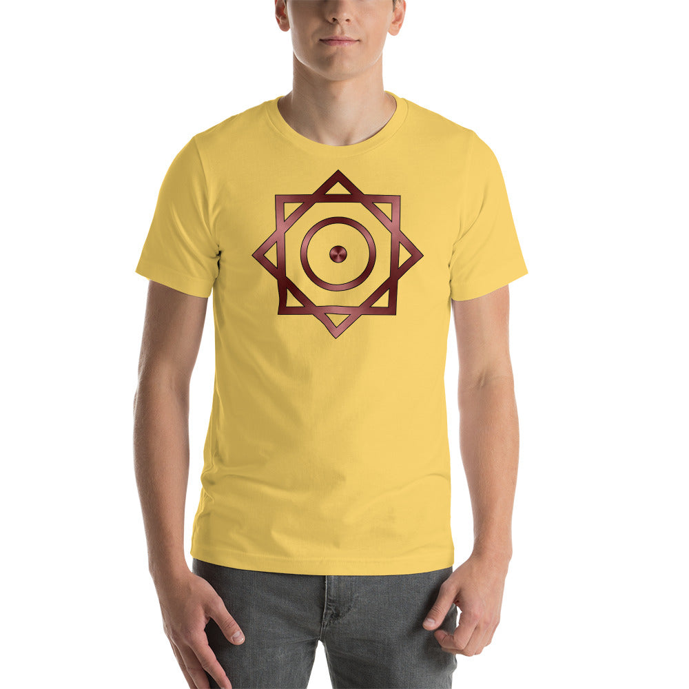 Metallic Zodiac Double-Box - Crimson Sun - Short-sleeve unisex t-shirt