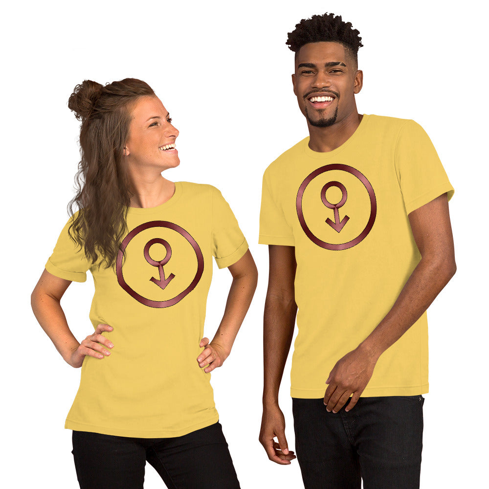 Metallic Zodiac Circle - Crimson Eris - Short-sleeve unisex t-shirt