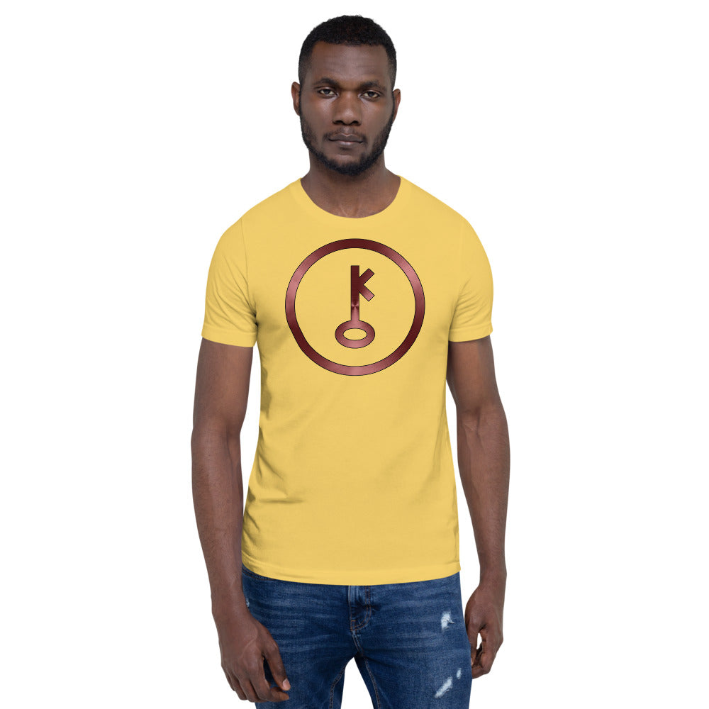 Metallic Zodiac Circle - Crimson Chiron - Short-sleeve unisex t-shirt