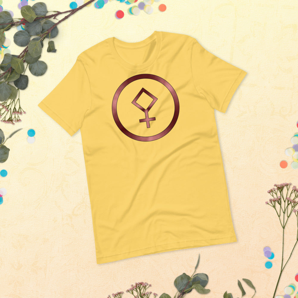 Metallic Zodiac Circle - Crimson Pallas - Short-sleeve unisex t-shirt