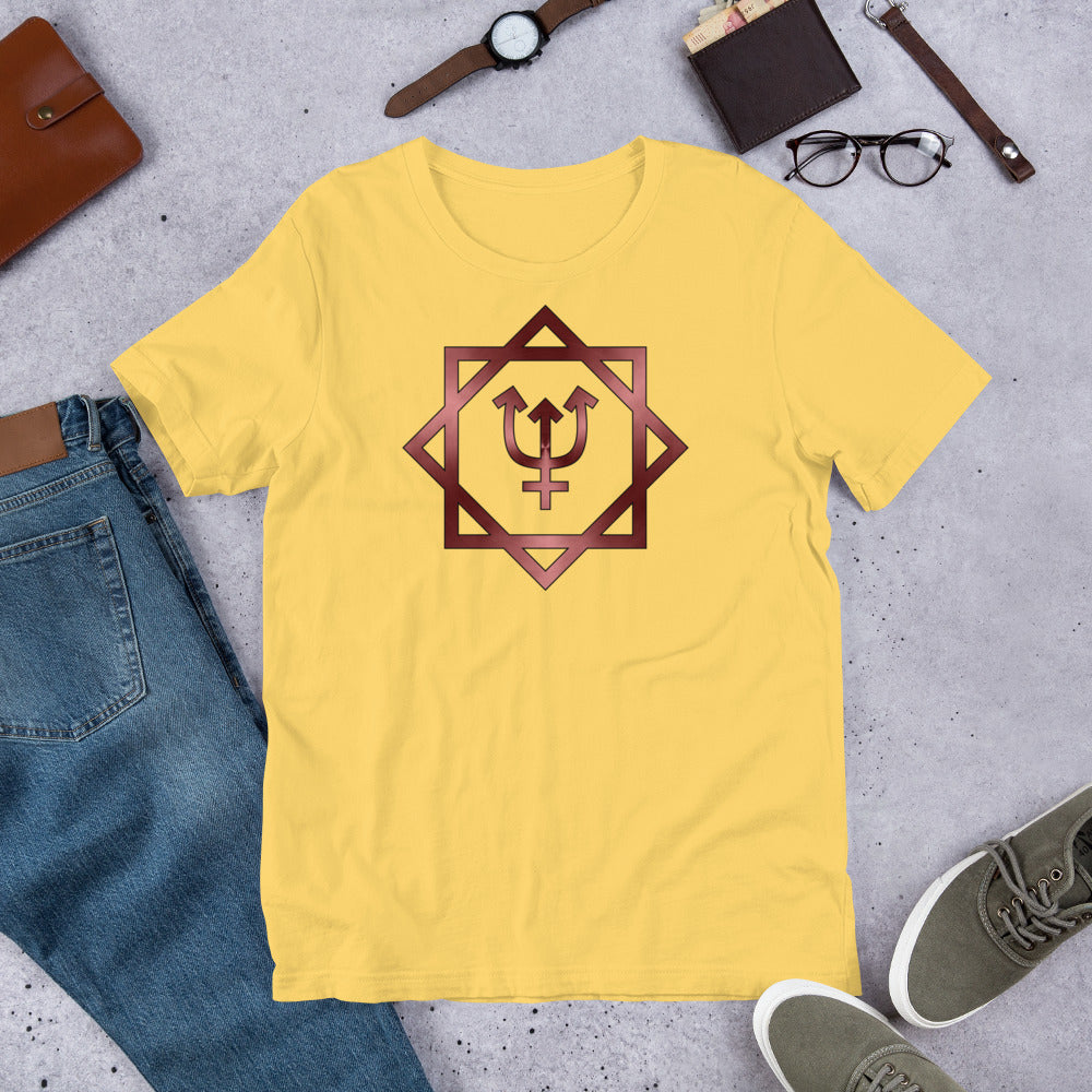 Metallic Zodiac Double-Box - Crimson Neptune - Short-sleeve unisex t-shirt