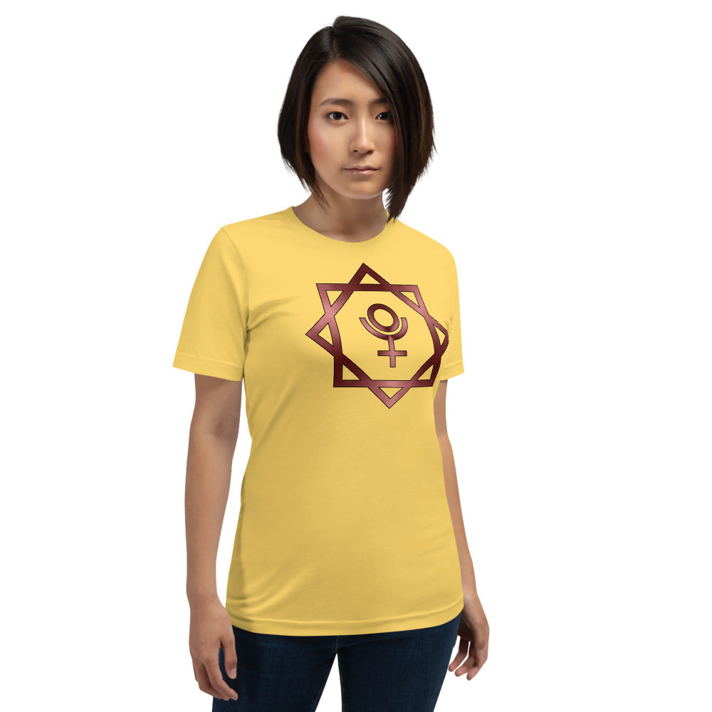 Metallic Zodiac Double-Box - Crimson Pluto - Short-sleeve unisex t-shirt