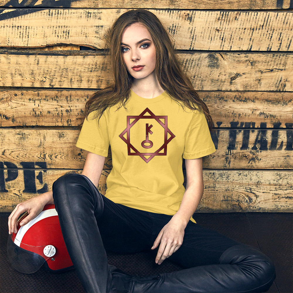 Metallic Zodiac Double-Box - Crimson Chiron - Short-sleeve unisex t-shirt