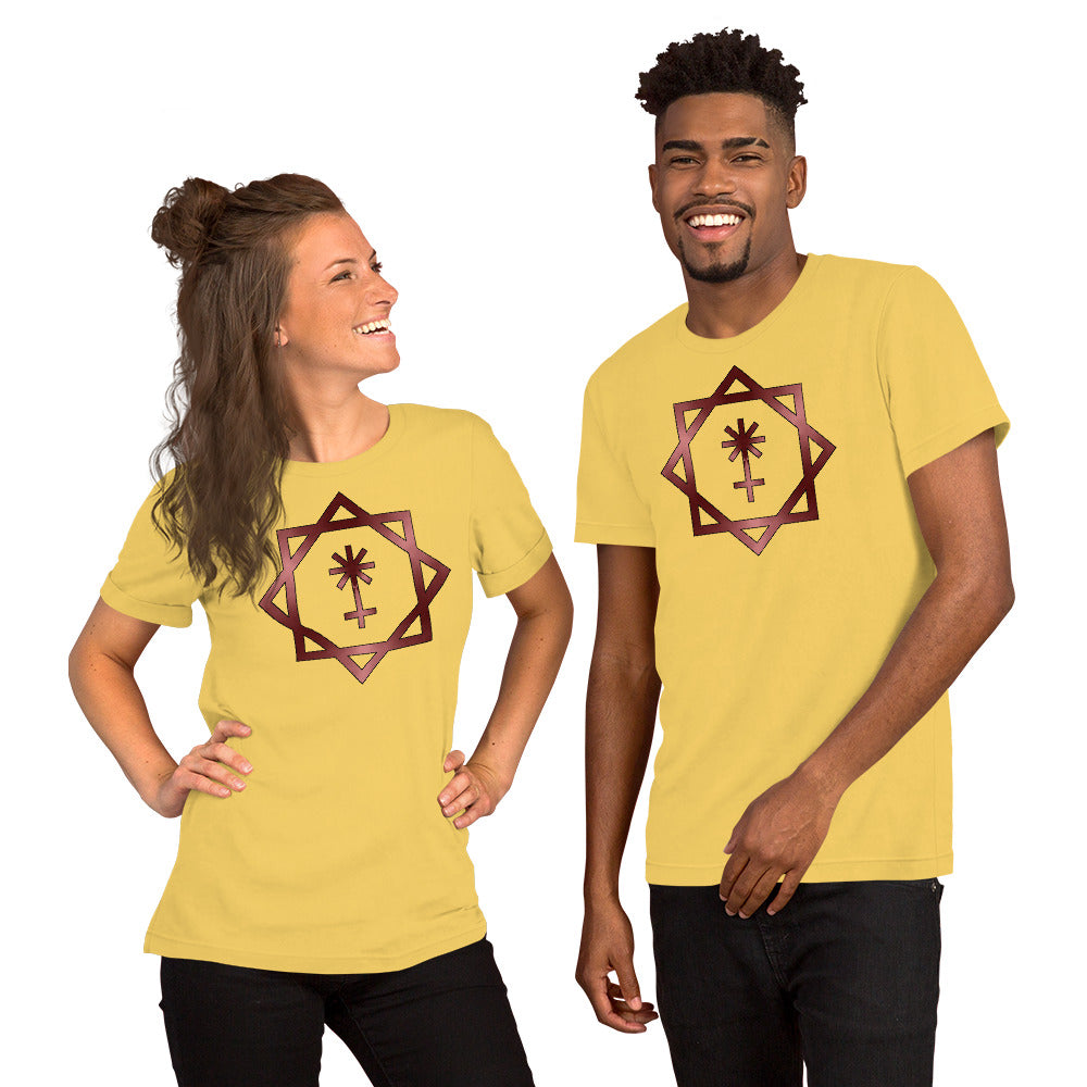 Metallic Zodiac Double-Box - Crimson Juno - Short-sleeve unisex t-shirt
