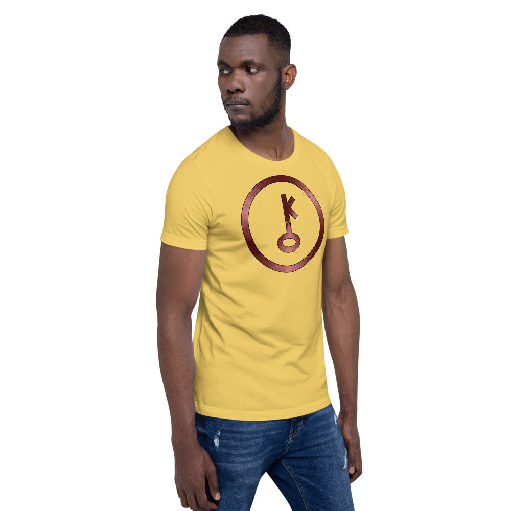 Metallic Zodiac Circle - Crimson Chiron - Short-sleeve unisex t-shirt