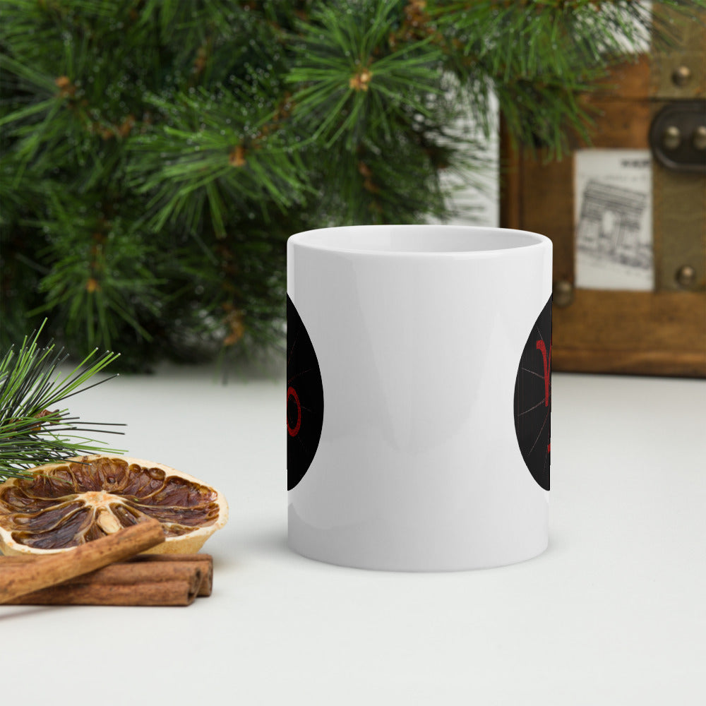 Dark Tredecim - Circle - Capricorn - White glossy mug