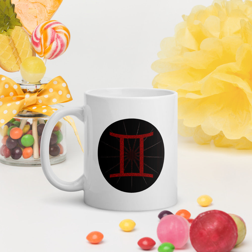 Dark Tredecim - Circle - Gemini - White glossy mug