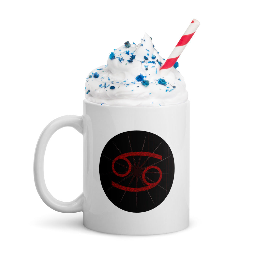 Dark Tredecim - Circle - Cancer - White glossy mug