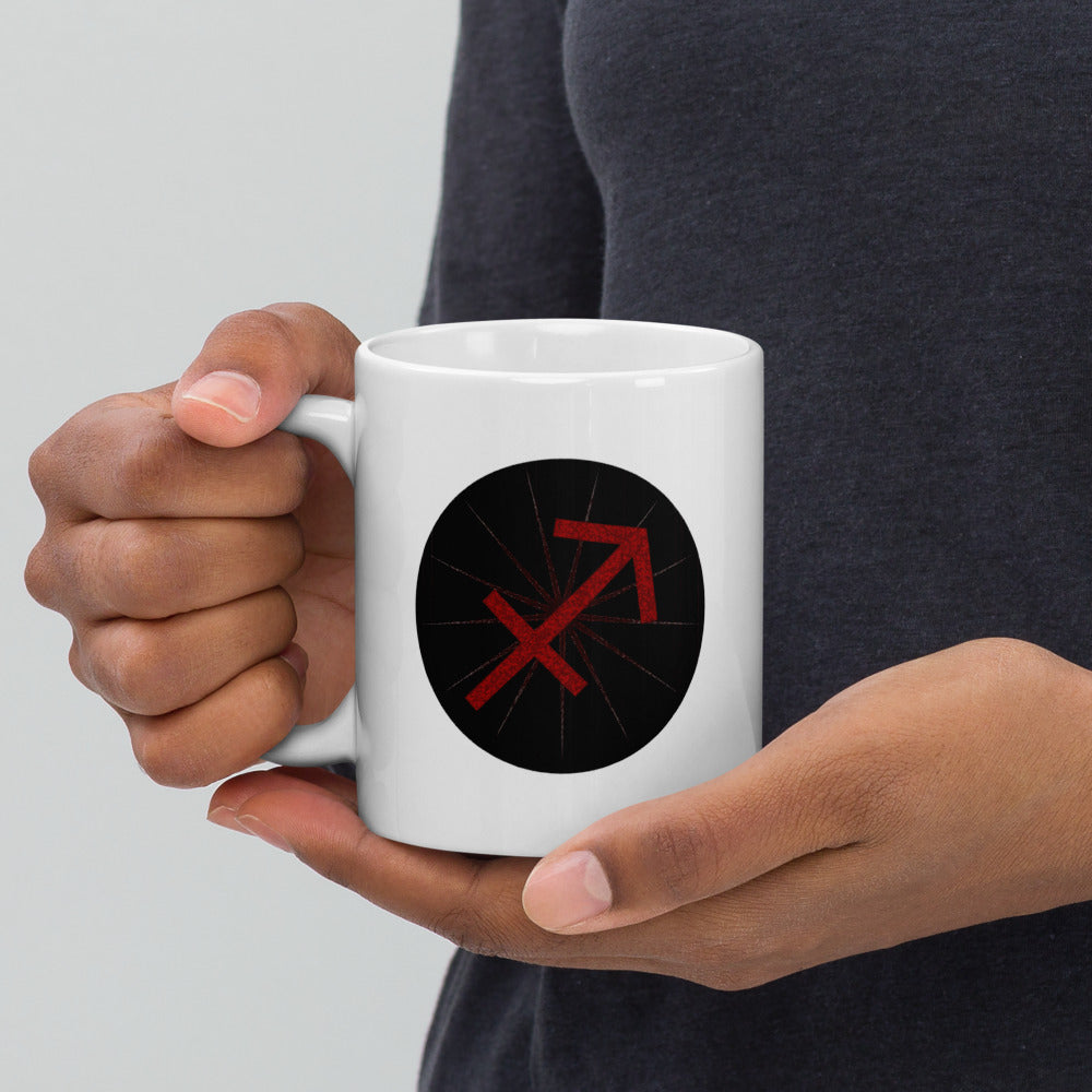 Dark Tredecim - Circle - Sagittarius - White glossy mug