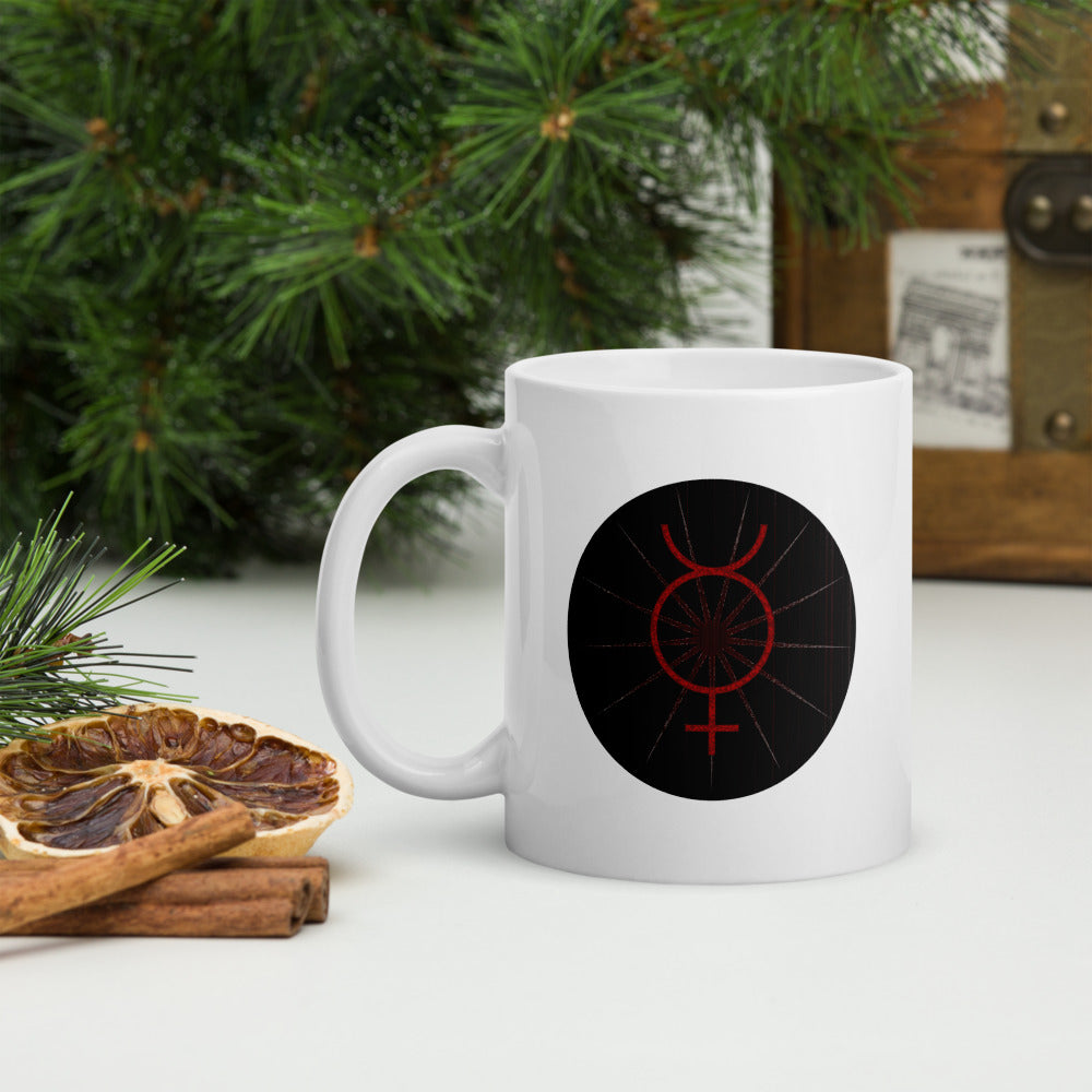 Dark Tredecim - Circle - Mercury - White glossy mug