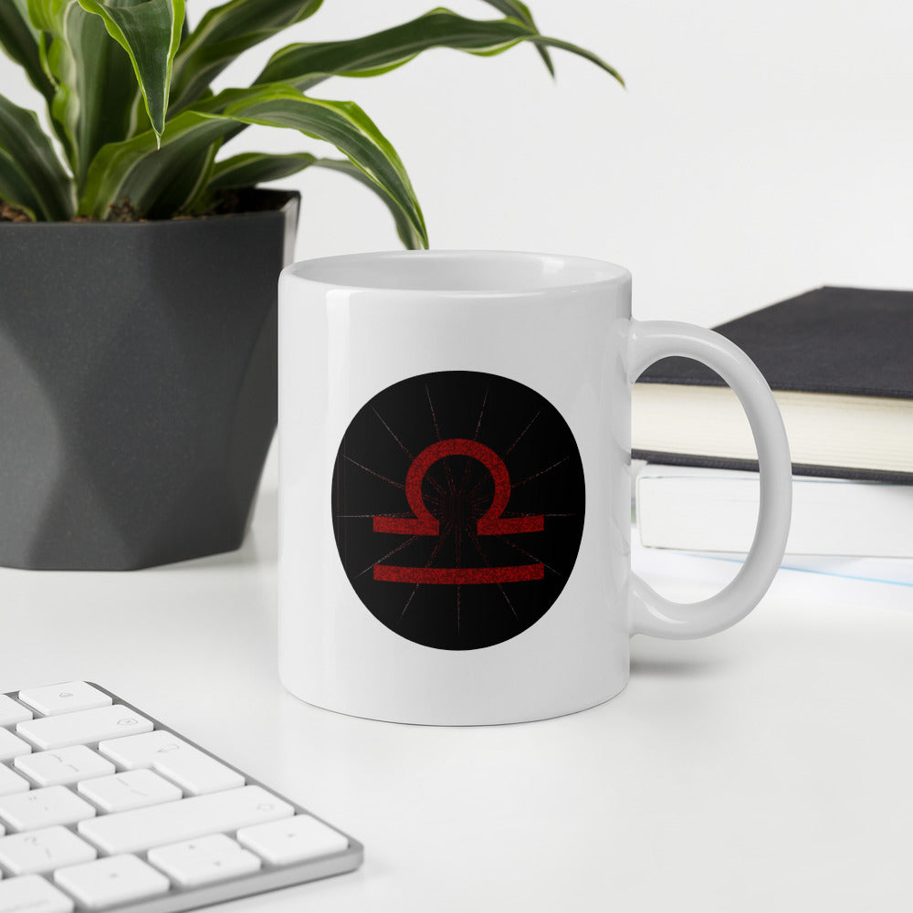 Dark Tredecim - Circle - Libra - White glossy mug