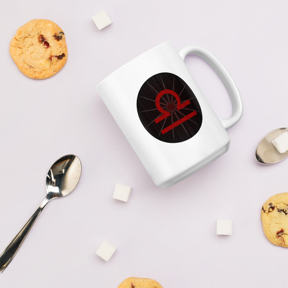 Dark Tredecim - Circle - Libra - White glossy mug