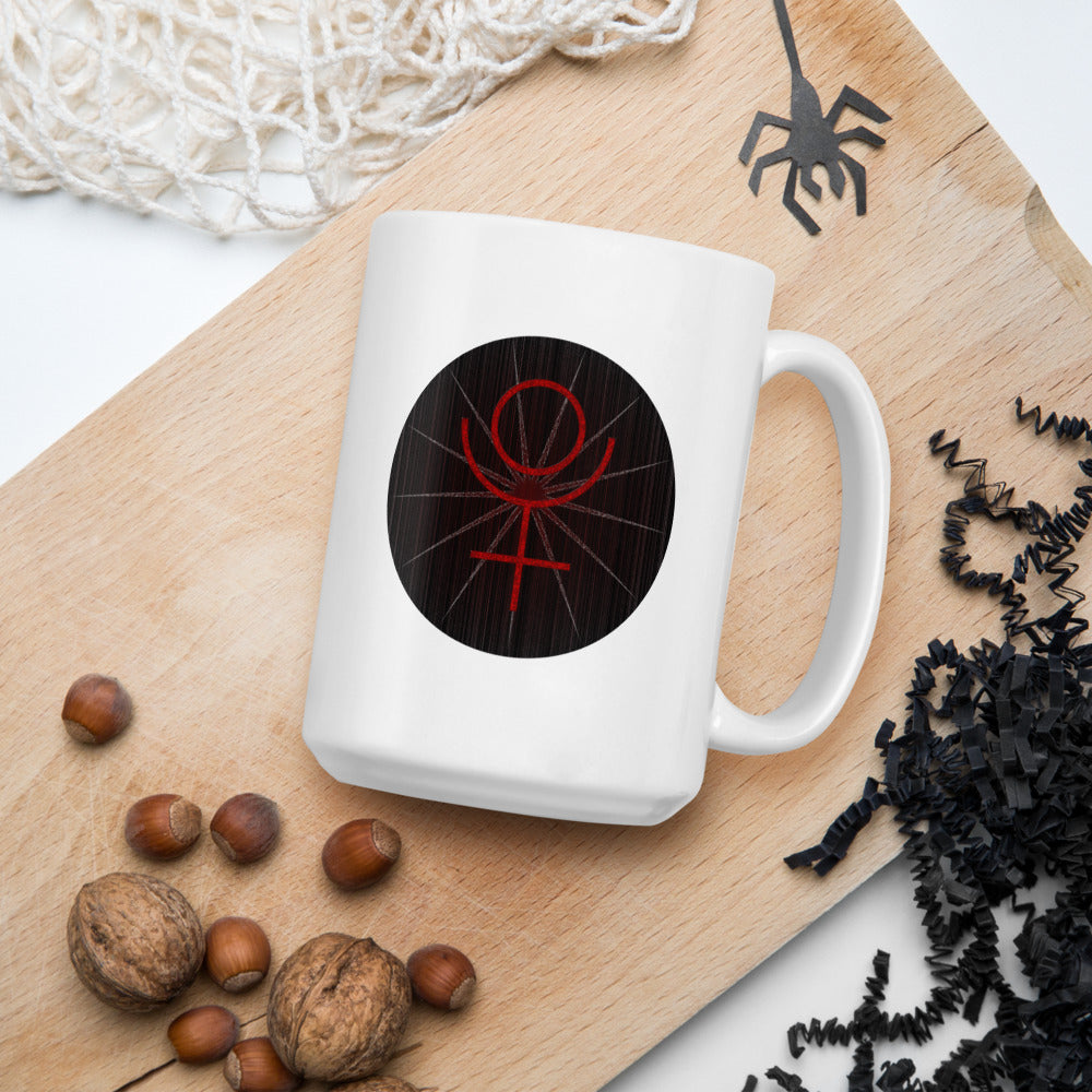 Dark Tredecim - Circle - Pluto - White glossy mug