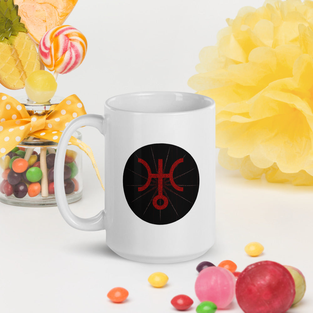 Dark Tredecim - Circle - Uranus - White glossy mug