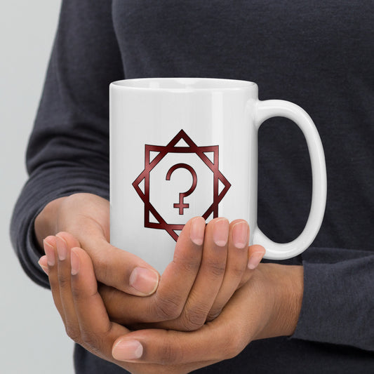 Metallic Zodiac Double-Box - Crimson Ceres - White glossy mug