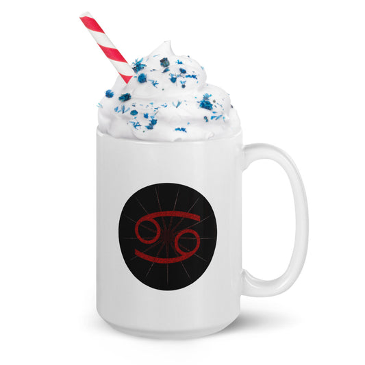 Dark Tredecim - Circle - Cancer - White glossy mug