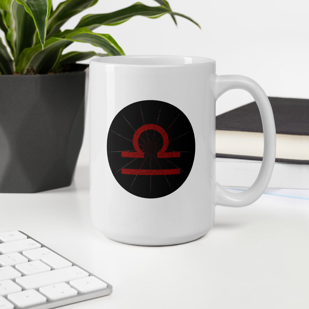 Dark Tredecim - Circle - Libra - White glossy mug