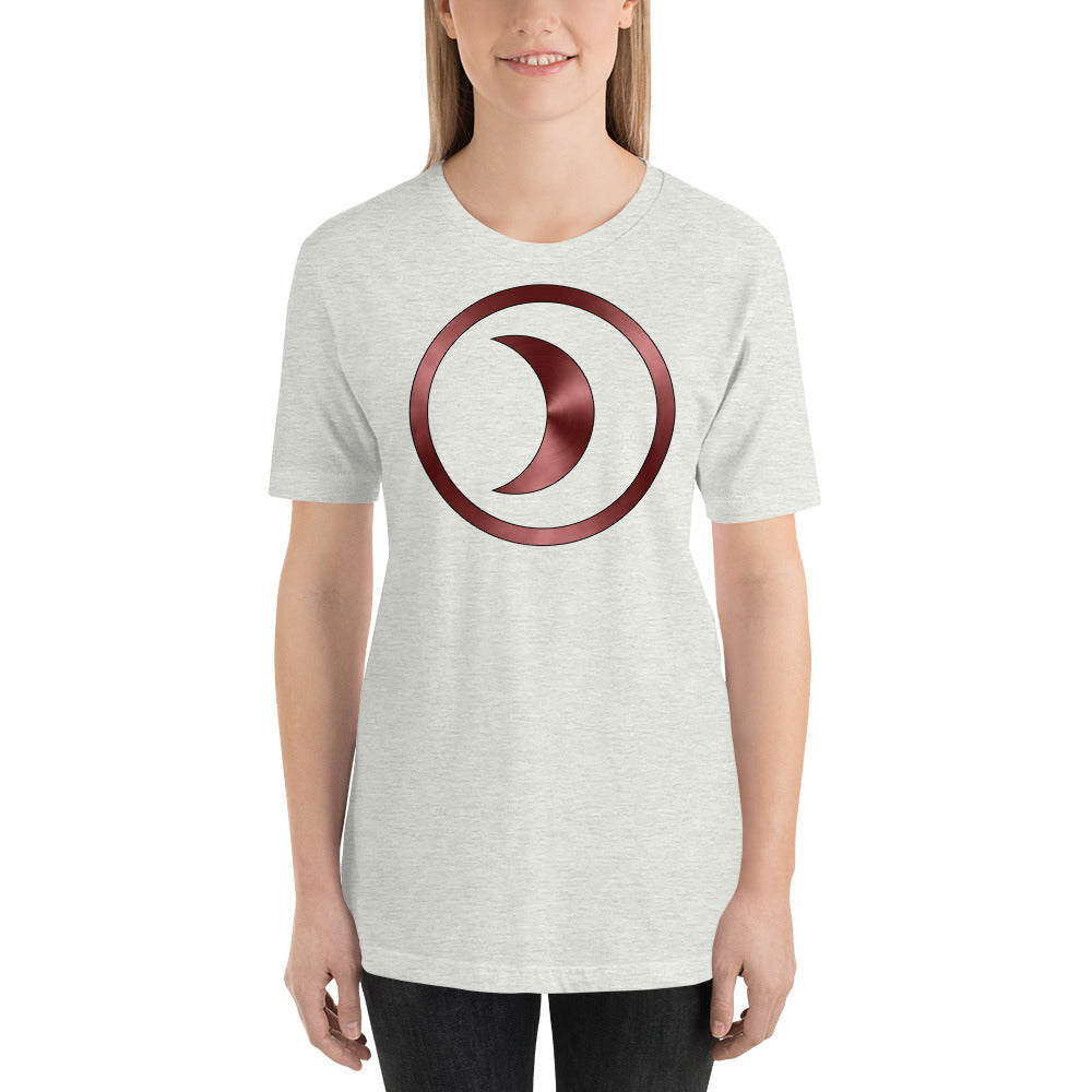 Metallic Zodiac Circle - Crimson Moon - Short-sleeve unisex t-shirt