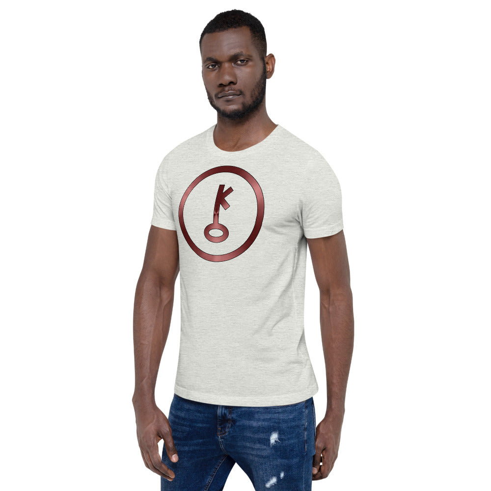 Metallic Zodiac Circle - Crimson Chiron - Short-sleeve unisex t-shirt