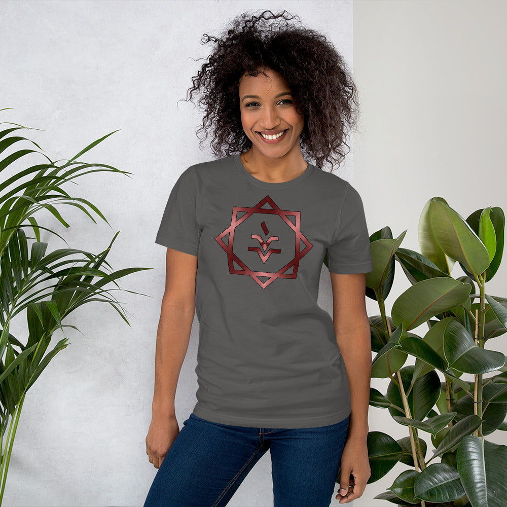 Metallic Zodiac Double-Box - Crimson Vesta - Short-sleeve unisex t-shirt